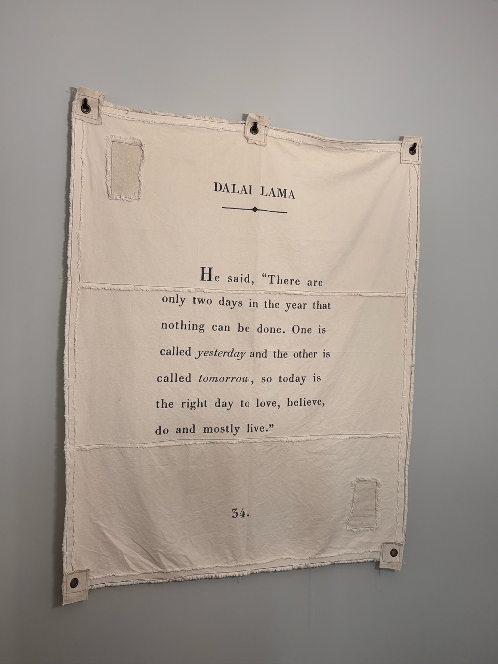 SugarBoo & Co Dalai Lama Wall Tarp Canvas Hanging 46”x57”